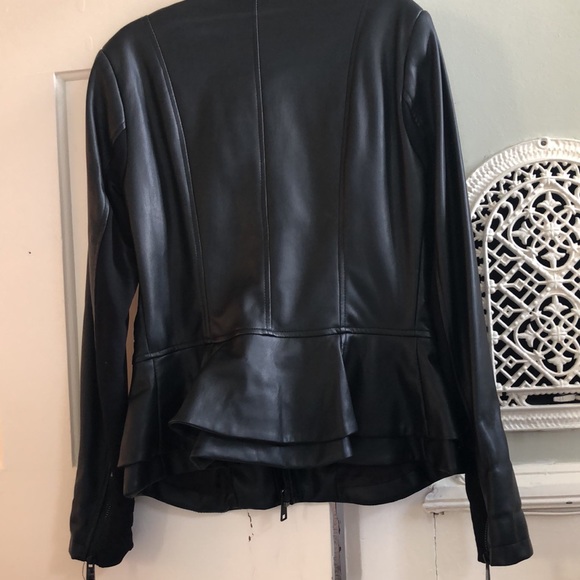 GILI faux leather peplum jacket. NEVER WORN! - Picture 3 of 6